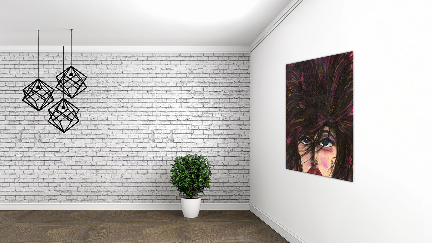 Dama Viendo el Cielo Acrylic on Canvas