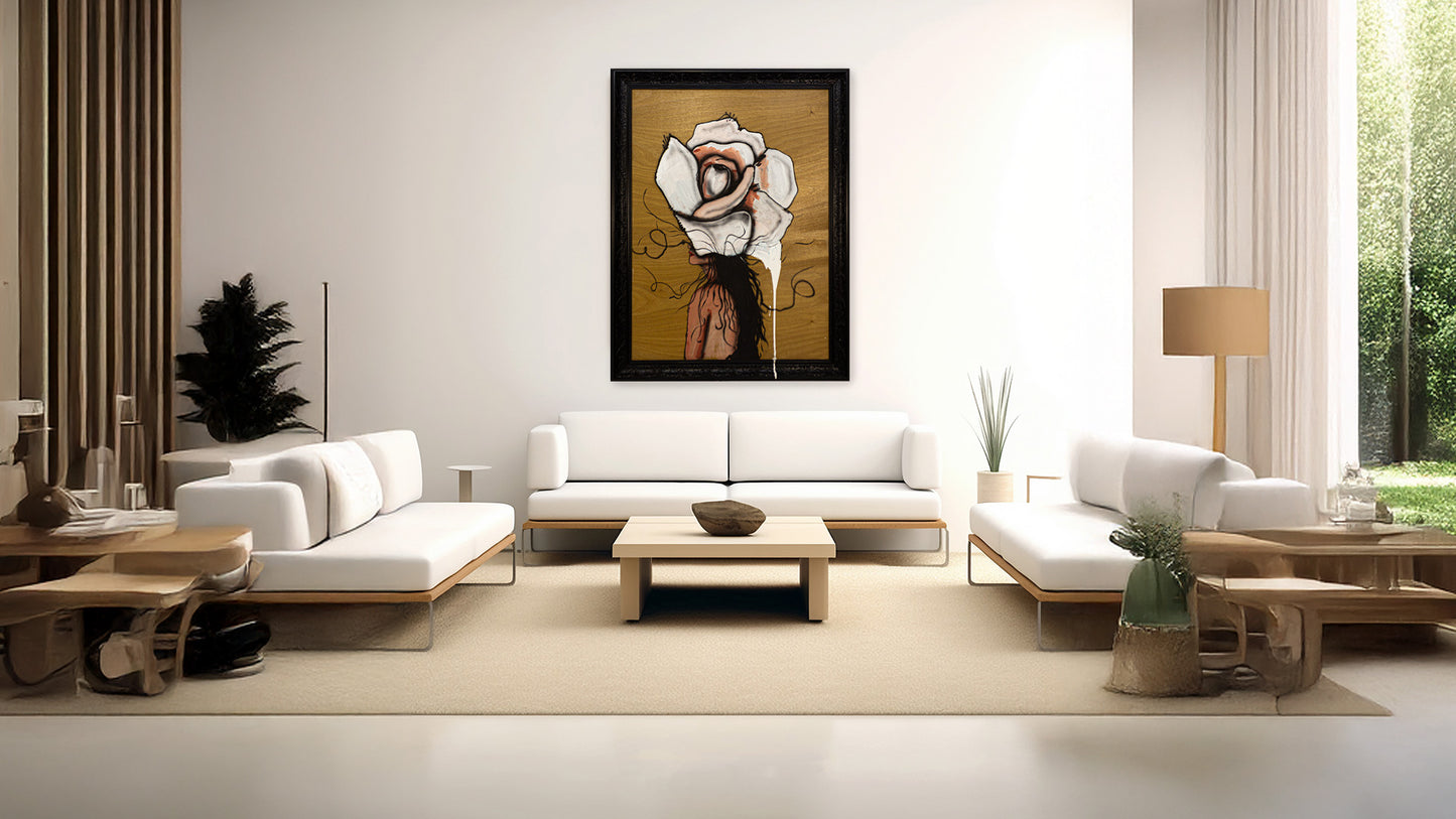 Bella la Flor Técnica Mixta Acrílico Sobre Madera Sobre Moderno de Galería