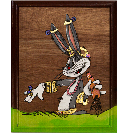 Bugs the Jeweler Acrylic on Wood with Framed