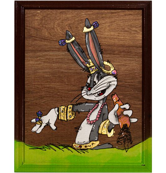 Bugs the Jeweler Acrylic on Wood with Framed