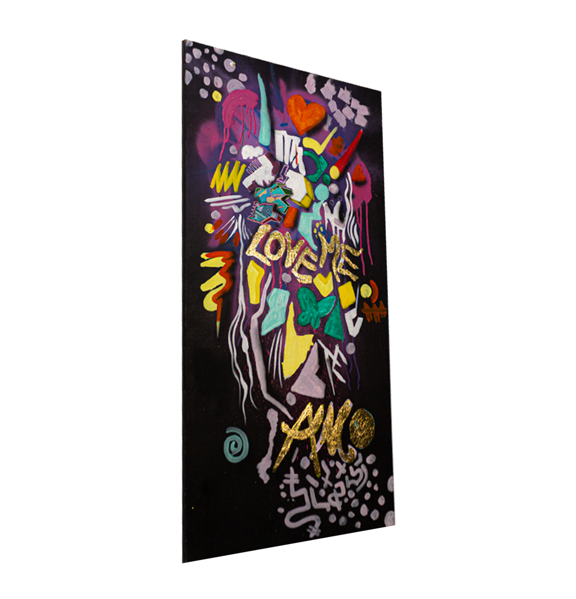 Acrylic On Canvas With Gold Leaf