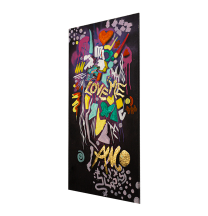 Acrylic On Canvas With Gold Leaf