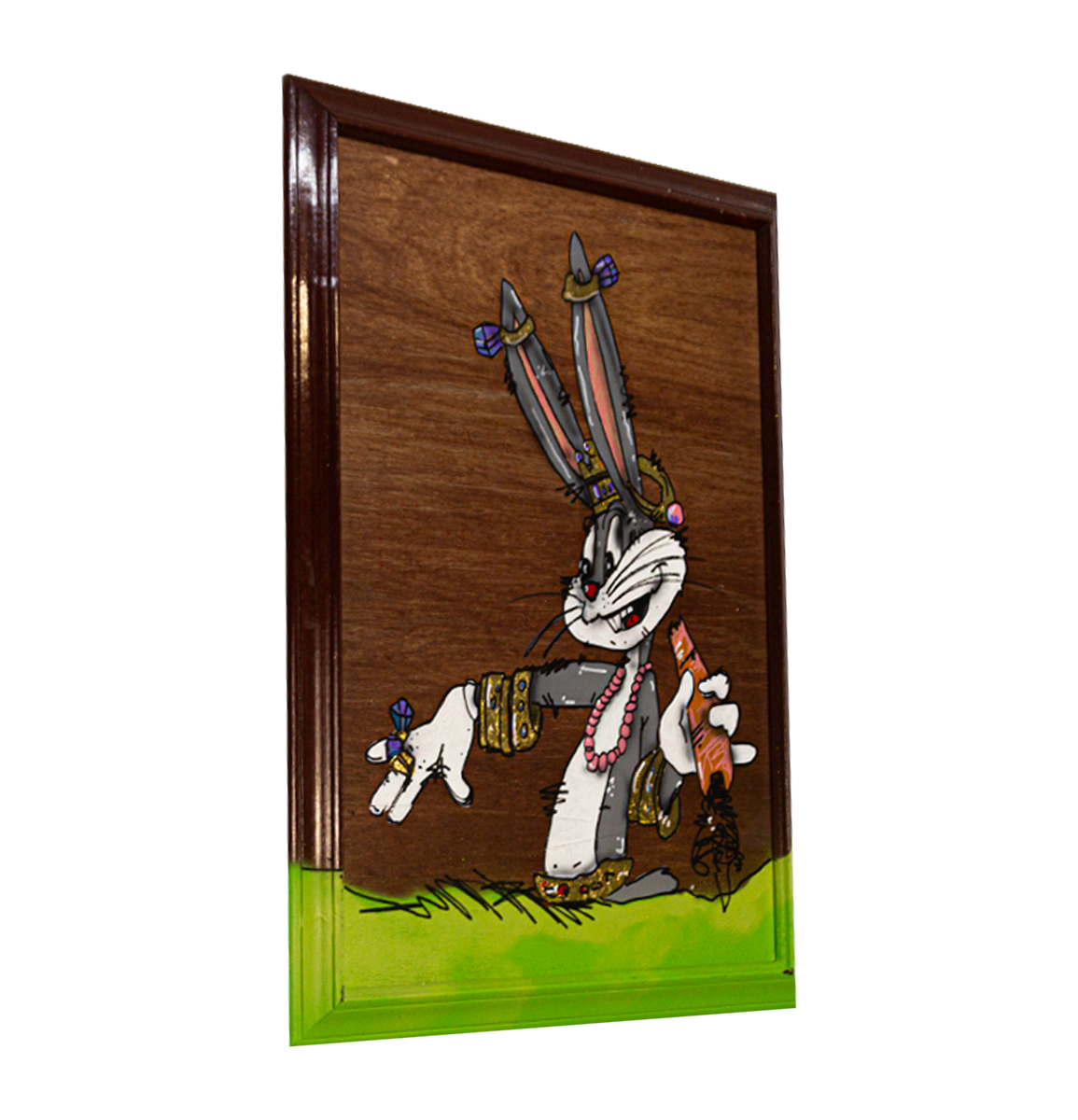 Bugs the Jeweler Acrylic on Wood with Framed