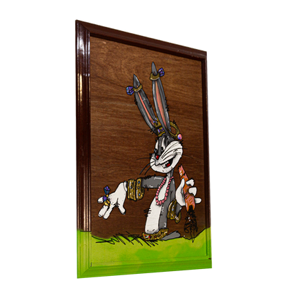 Bugs the Jeweler Acrylic on Wood with Framed