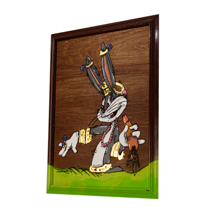 Bugs the Jeweler Acrylic on Wood with Framed