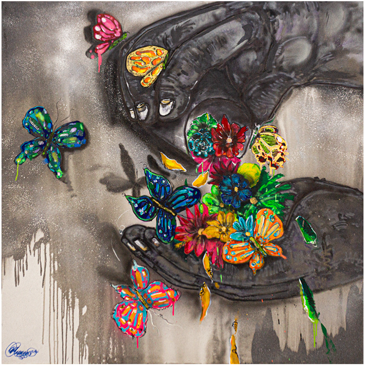 El Boticario Técnica Mixta Acrílico Sobre Canvas, Aerosol