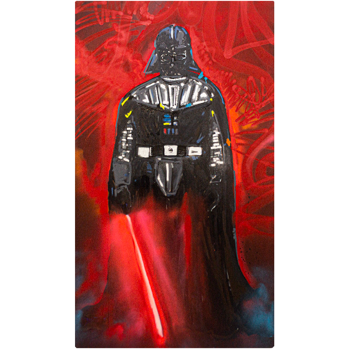 The Vader Técnica Mixta Acrílico Sobre Canvas, Aerosol